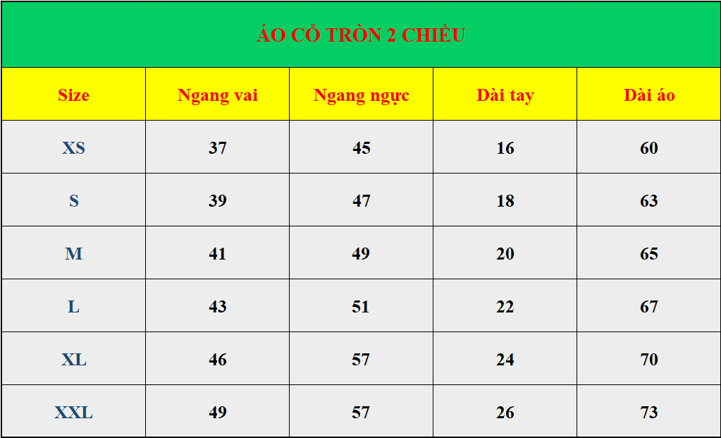 áo cổ tròn 2 chiều