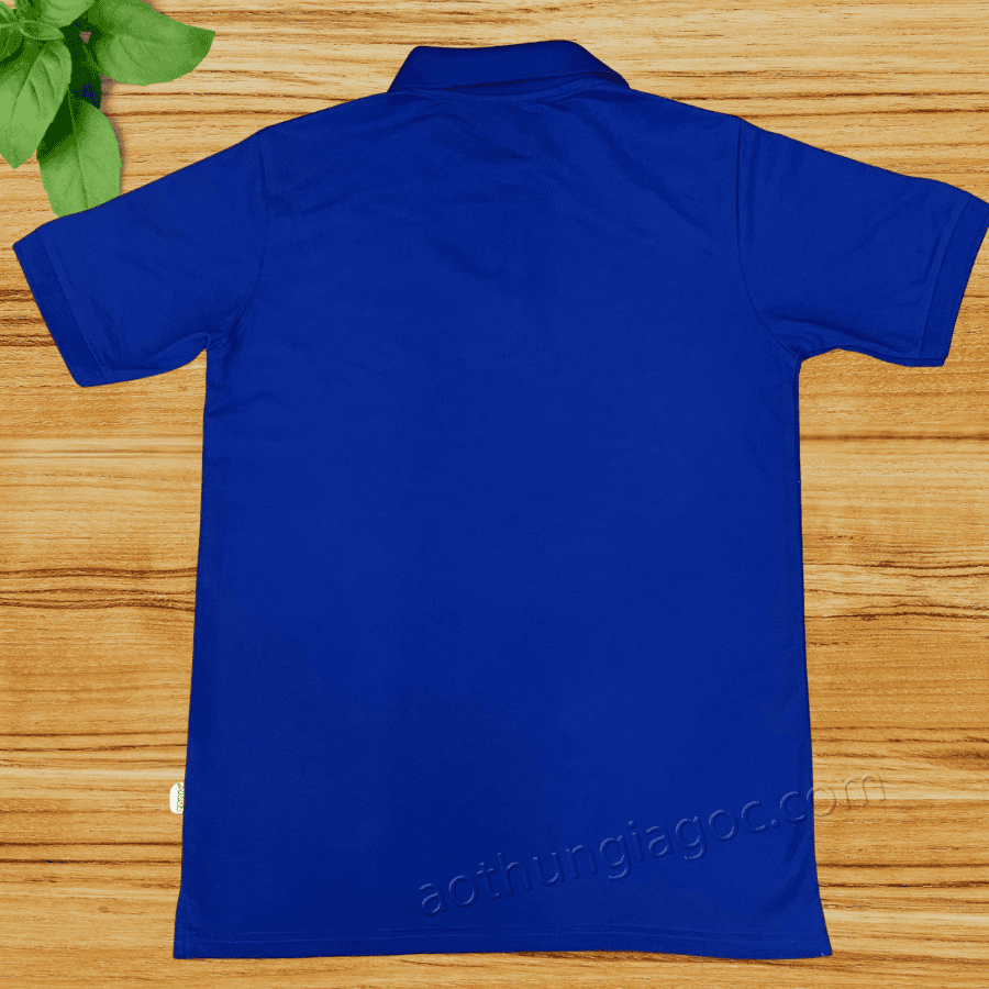 áo polo cá sấu 4 chiều nam màu xanh bích