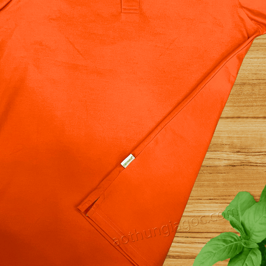 áo polo cá sấu 4 chiều nam màu cam
