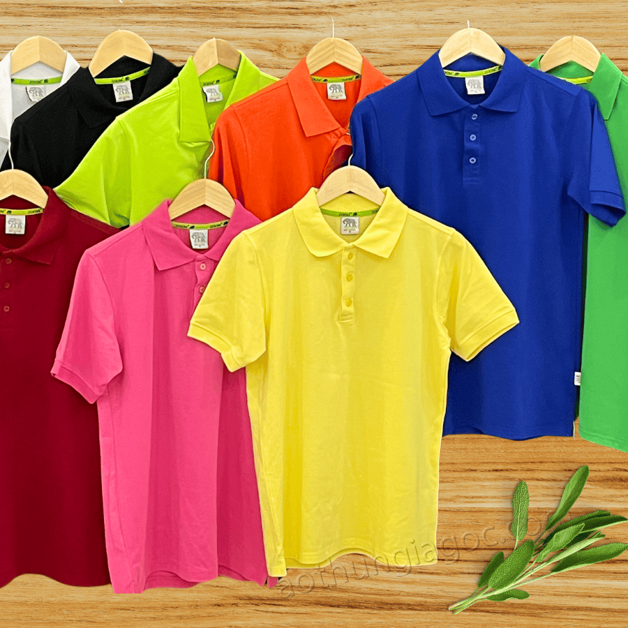 áo polo cá sấu 4 chiều nam màu hồng