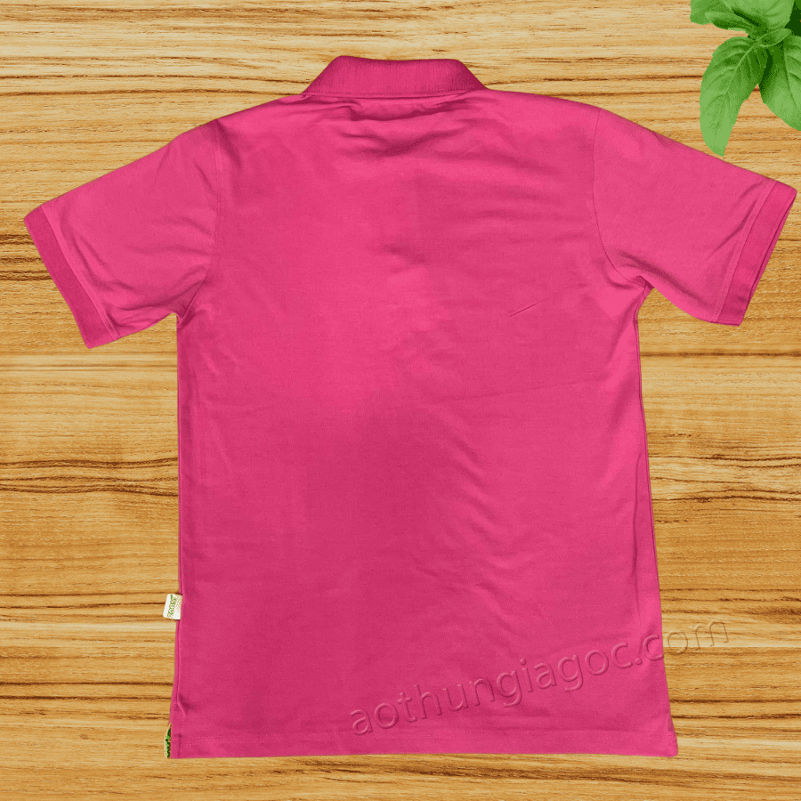 áo polo cá sấu 4 chiều nam màu hồng