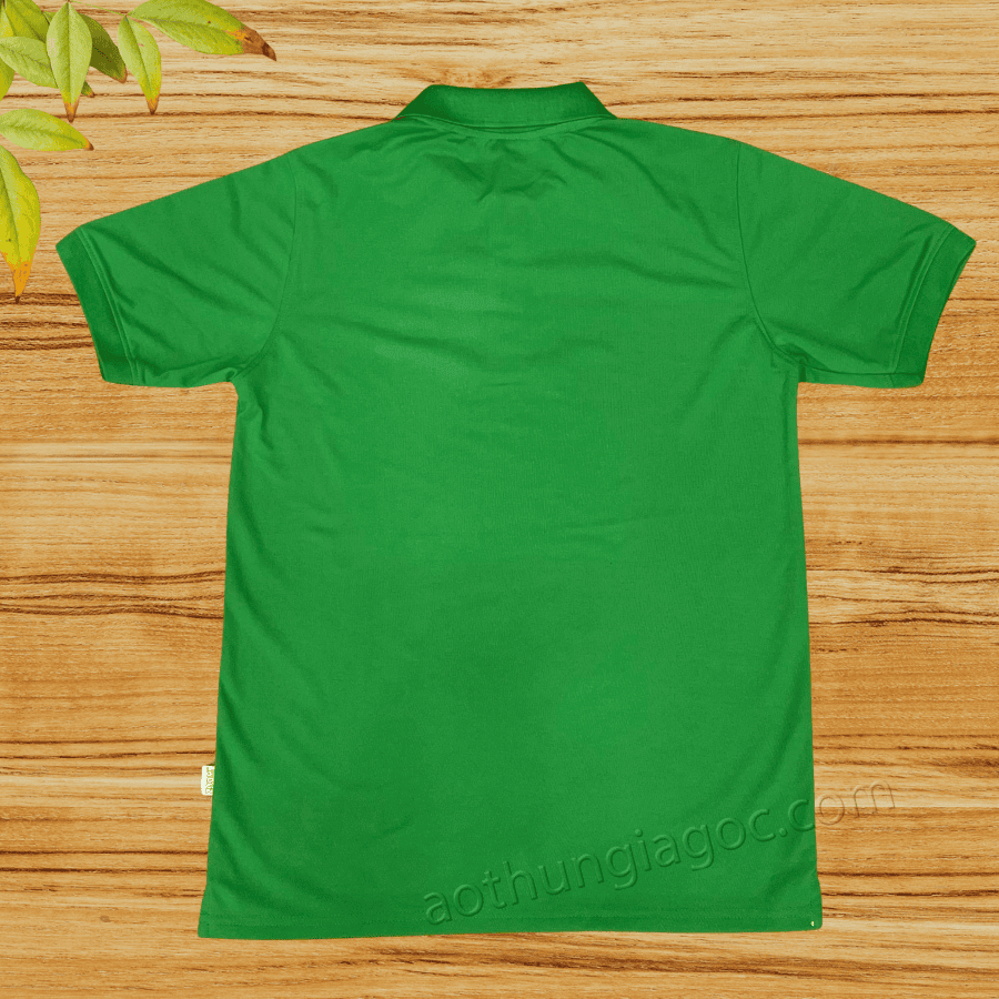 áo polo cá sấu 4 chiều nam màu xanh két