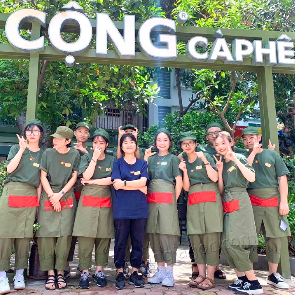 áo đồng phục cà phê cộng
