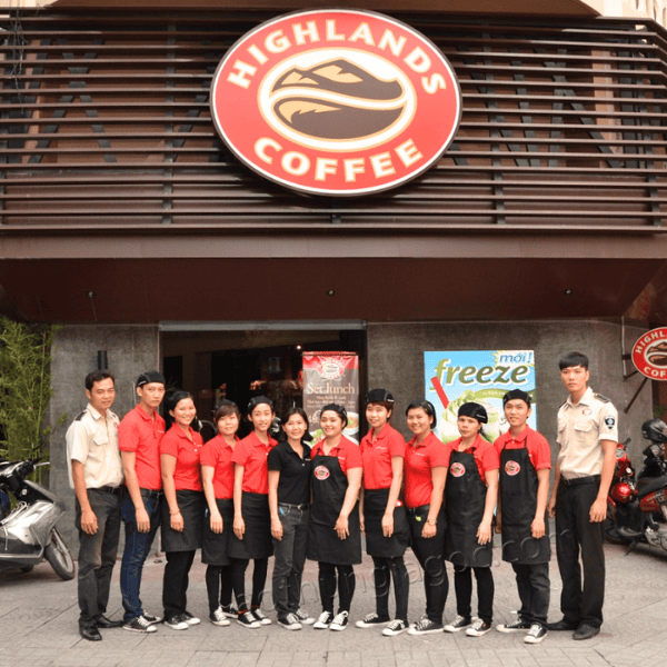 áo đồng phục cà phê highland